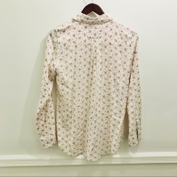 Rails Floral Button Down Shirt XS long sleeves pink white - Picture 2 of 9